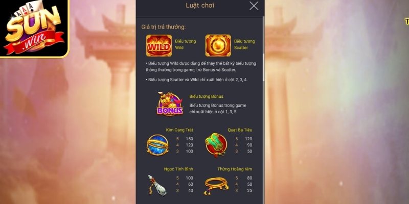 Tây Du Thần Khí Sunwin – Trải nghiệm slot game hấp dẫn 2 Mức cược tại Tây Du Thần Khí Sunwin