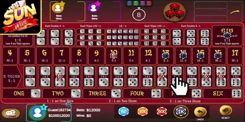 Sicbo trăm ngườilà game chơi với các xúc xắc